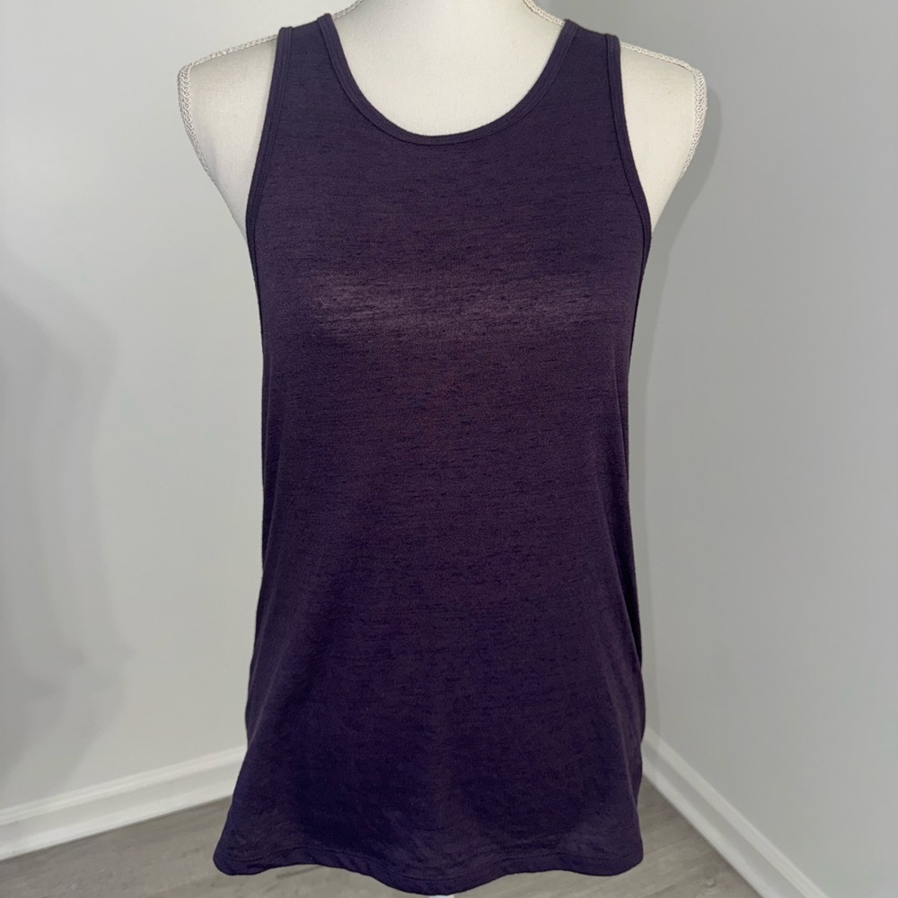 Victoria Sport Purple Open Back‎ Racerback Tank Top Tie Hem Small